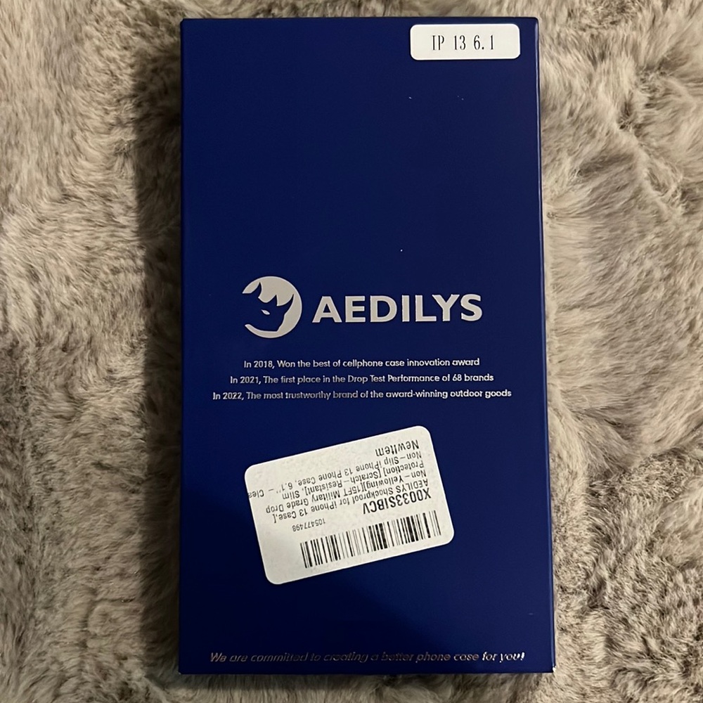 AEDILYS Clear stockproof IPhone 13 phone case
